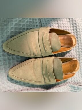 Frye Women's Suede Slip-On Loafers in Light Taupe